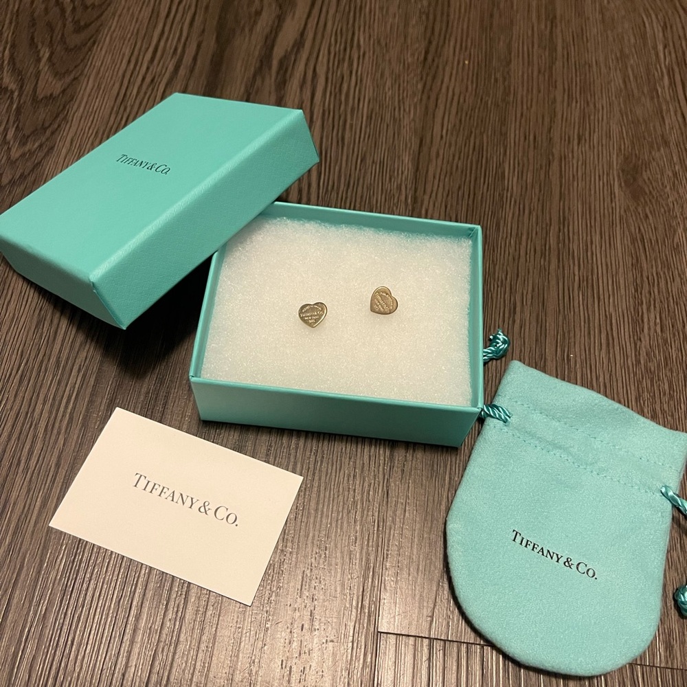 Tiffany & Co silver heart earrings